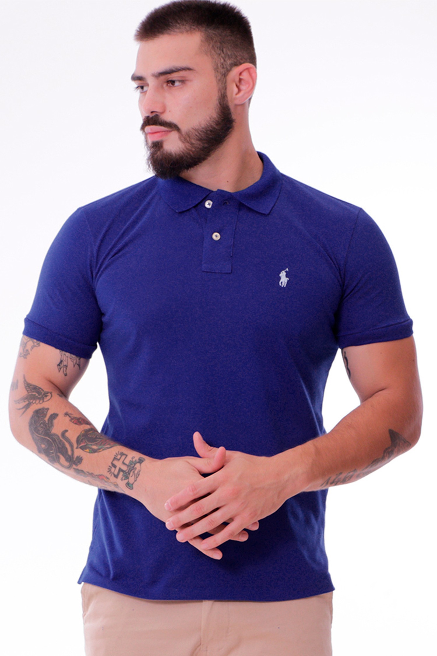 Polo Ralph Lauren Masculina Custom Slim Fit Piquet